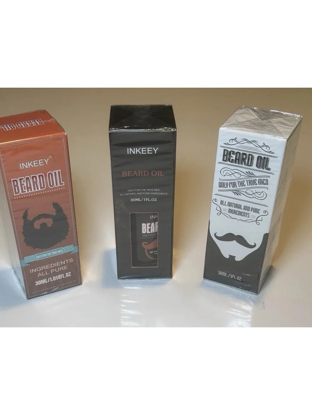 INKEEY Beard Oil Set Of 3 Growth Enhance Texture All Natural